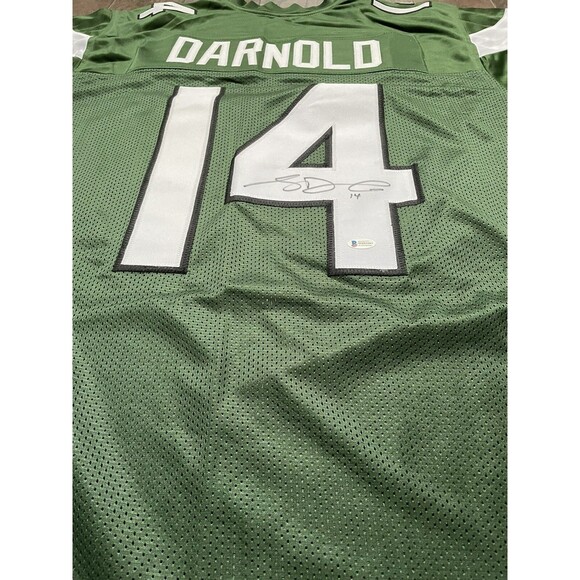 SAM DARNOLD Green New York Jets Autographed Jersey #14 Beckett WB81081 QB JETS - Picture 6 of 12